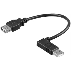 Kabel Przedłużacz Usb 2.0 A-a M/f 15cm Wtyk Kątowy